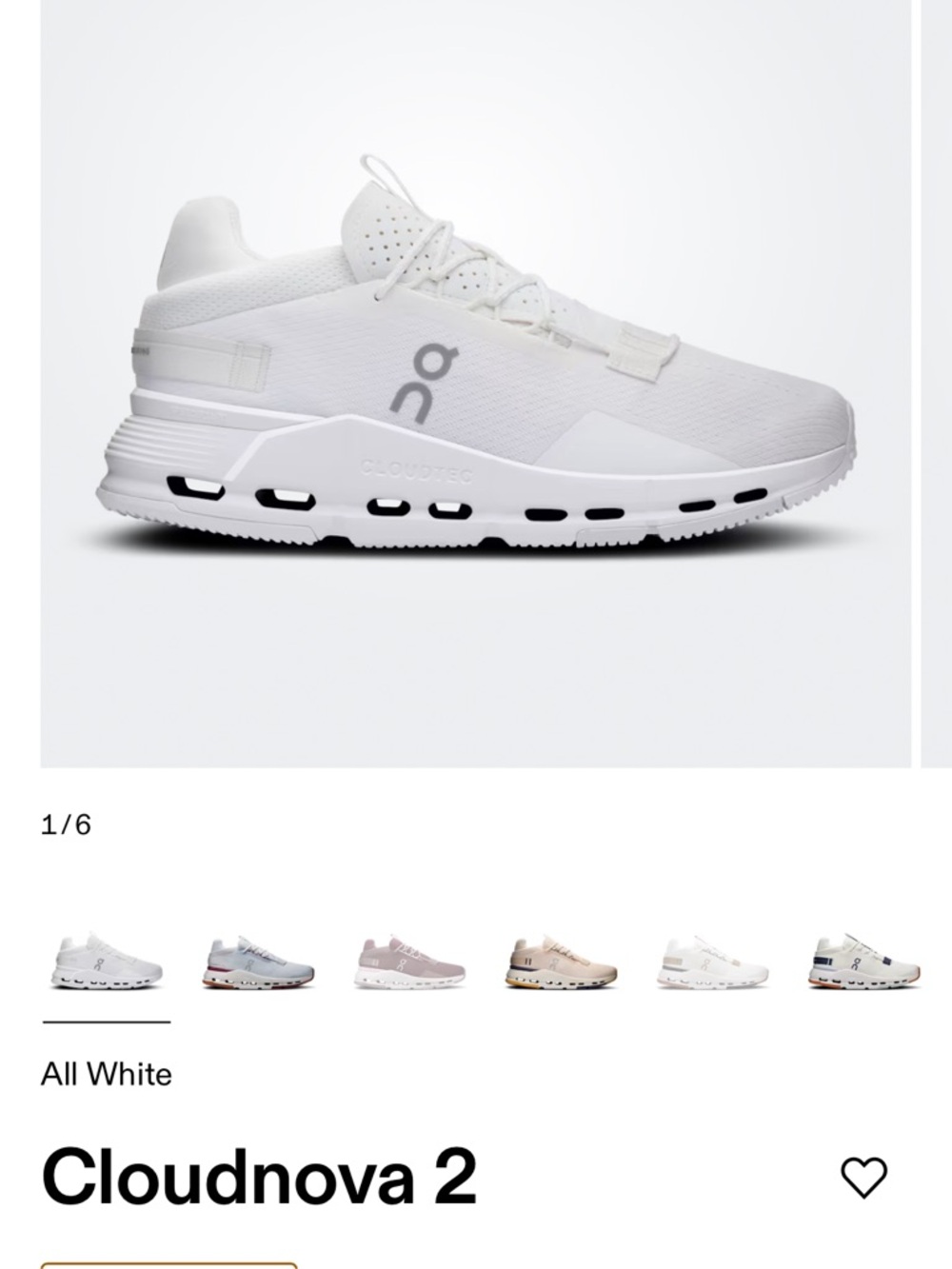 On Cloudnova 2 All White Men's Athletic Shoes
